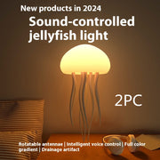 Jellyfish Mood Lamp LED Jellyfish Night Light Portable Jellyfish Lamp Jellyfish Decorations Smart Table Lamp for Bedside Desk
