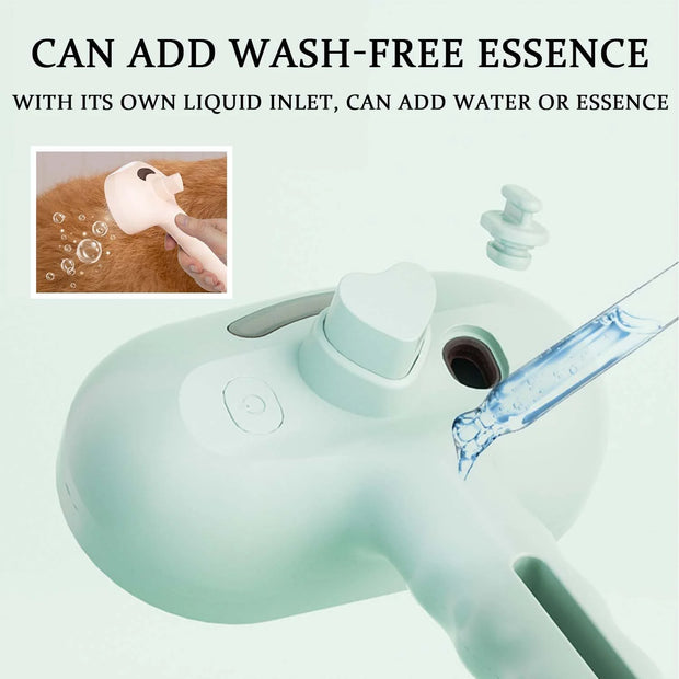 Labrador Charm Steam Brush, Pet Water Steam Spray Grooming Comb, 3 in 1 Dog Steam Brush, Steam Dog Brush for Shedding, Labrador Charm Brush with Water, Dog Spa Brush for Fur Removal (White)