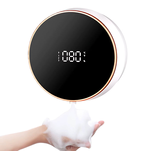 Automatic Foaming Hand Soap Dispenser Touchless Wall Mount No Drilling 300Ml 3 Levels Adjustable for Bathroom Kitchen Laundry