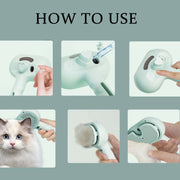 Labrador Charm Steam Brush, Pet Water Steam Spray Grooming Comb, 3 in 1 Dog Steam Brush, Steam Dog Brush for Shedding, Labrador Charm Brush with Water, Dog Spa Brush for Fur Removal (White)