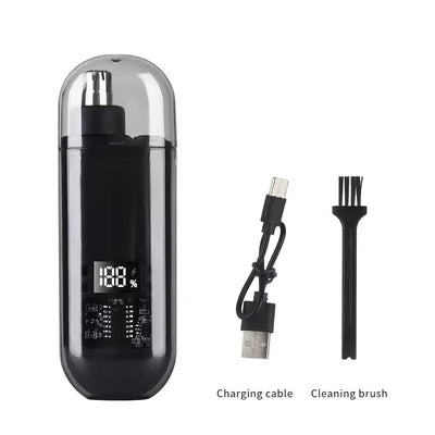 2 in 1 Electric Portable Ear and Nose Hair Trimmer Clipper 2024 Professional Painless Portable Eyebrow for Men Nose Hair