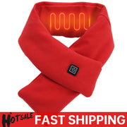Electric Heated Scarf USB Charging Neck Heating Pad Cold-Proof Thermal Neck Wrap Warmer Washable for Outdoor Camping Hiking