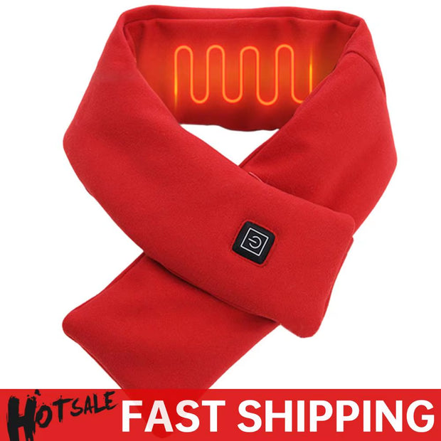Electric Heated Scarf USB Charging Neck Heating Pad Cold-Proof Thermal Neck Wrap Warmer Washable for Outdoor Camping Hiking