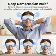 Eye Massager with Heat, Bluetooth Eye Mask for Migraine Relief, Eye Care Gift to Reduce Strain & Dry Eyes, Sleep Aid Relaxation