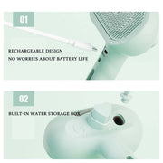 Labrador Charm Steam Brush, Pet Water Steam Spray Grooming Comb, 3 in 1 Dog Steam Brush, Steam Dog Brush for Shedding, Labrador Charm Brush with Water, Dog Spa Brush for Fur Removal (White)