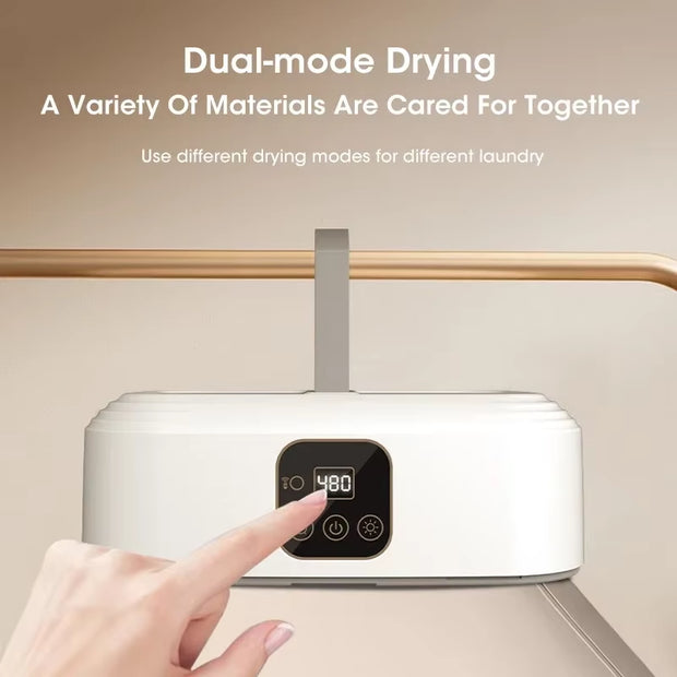 Mini Portable Dryer Foldable Electric Dryer Apartment Portable Dryer Travel RVS with Dryer Bag and Time Set Travel Style