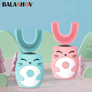 Electric U-Shaped Toothbrush Children Sonic Toothbrush 360 Degrees Smart Dental Tooth Brush Teeth Whitening for Waterproof Kids